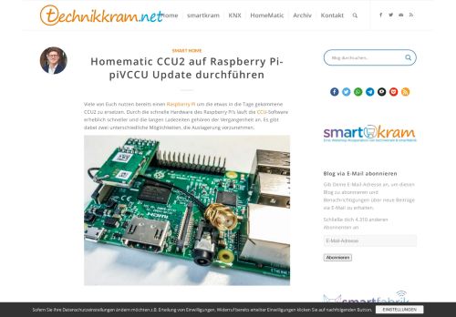 
                            12. Homematic CCU2 auf Raspberry Pi- piVCCU Update durchführen ...