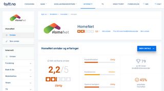 
                            10. HomeNet: Problemer med modem - Omtale av Vegard - Bytt.no