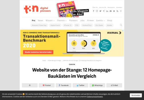 
                            6. Homepage-Baukästen: Die wichtigsten Anbieter im Vergleich | t3n ...