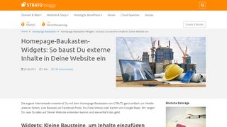 
                            4. Homepage-Baukasten-Widgets: So baust Du externe Inhalte in Deine ...