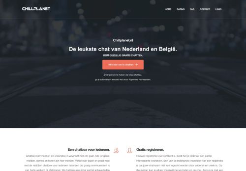 
                            2. Homepage – Chillplanet.nl Gratis chatten met vreemden en vrienden.