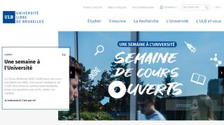 
                            13. Homepage de l'Université libre de Bruxelles