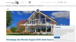 
                            12. Homepage des Monats August 2018: flock-haus.net ...