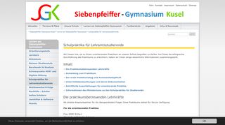 
                            11. Homepage des Siebenpfeiffer-Gymnasiums Kusel: Schulpraktika für ...