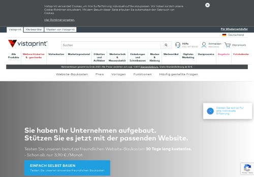 
                            13. Homepage erstellen, website erstellen | Vistaprint