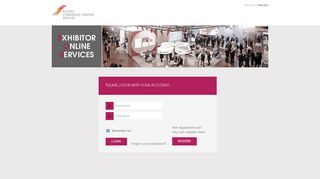 
                            8. Homepage (Login) - Exhibitors Online Service