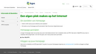 
                            4. Homepage maken met Internet van KPN | KPN