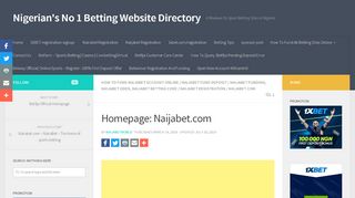 
                            8. Homepage: Naijabet.com - Nigerian's No 1 Betting Website Directory