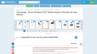 
                            9. Homepage - Sierra Wireless AT&T Mobile Hotspot ?Elevate 4G User ...