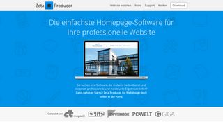 
                            6. Homepage Software | Gratis zur eigenen Website! - Zeta Producer