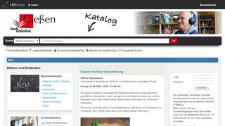 
                            8. Homepage und elektronischer Katalog (OPAC) der Stadtbibliothek ...