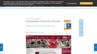 
                            13. Homepagetipp: www.koerber-stiftung.de | springerprofessional.de