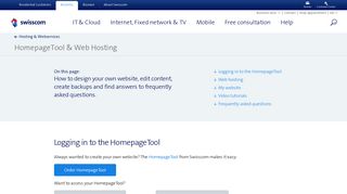 
                            4. HomepageTool & Web Hosting - Help | Swisscom