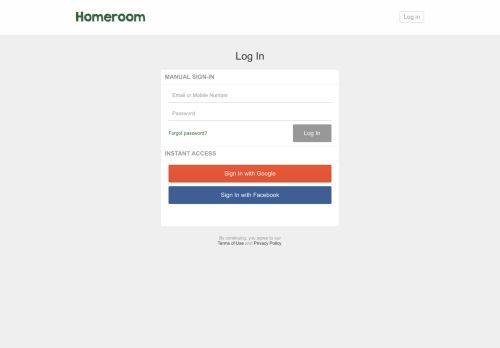 
                            1. Homeroom - Log In - Cluster