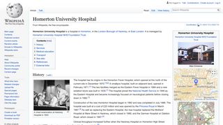 
                            10. Homerton University Hospital - Wikipedia