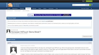 
                            12. Homeseer HSTouch 'Demo Mode'? - Home Automation - CocoonTech.com