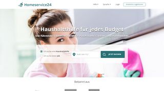 
                            9. Homeservice24: Günstige Haushaltshilfe. Putzfrau einfach finden