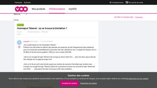 
                            12. Homespot Telenet : où se trouve la limitation ? | VOO