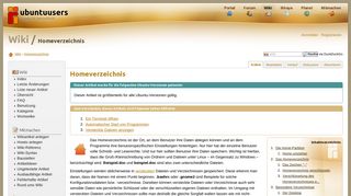 
                            3. Homeverzeichnis › Wiki › ubuntuusers.de