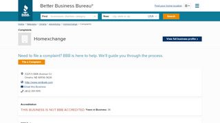 
                            5. Homexchange | Complaints | Better Business Bureau® Profile