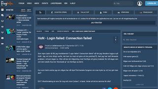 
                            9. HoN - Login failed: Connection failed | Forum | Fragbite.se