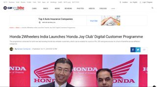 
                            10. Honda 2Wheelers India Launches 'Honda Joy Club' Digital Customer ...