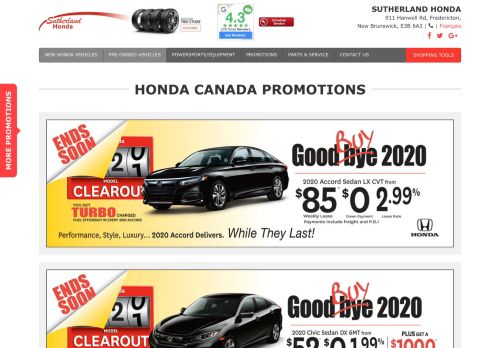 
                            10. Honda Canada Promotions - Sutherland Honda