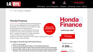 
                            6. Honda Finance - IA Bil AB