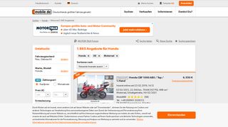 
                            8. Honda Motorrad Angebote bei mobile.de kaufen