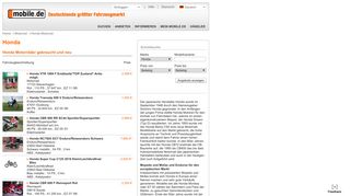 
                            9. Honda Motorräder – Honda gebraucht oder neu kaufen bei mobile.de