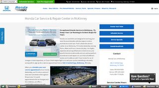 
                            13. Honda Service Center & Auto Repair McKinney | Serving Plano ...