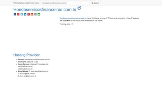 
                            7. Hondaservicosfinanceiros.com.br Error Analysis (By Tools)