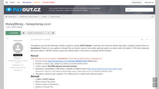 
                            12. HoneyMoney - honeymoney.co.in - Výdělek na Internetu - Payout.cz