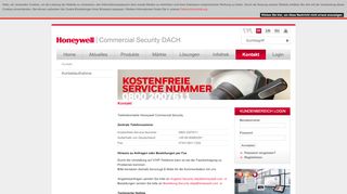 
                            8. Honeywell Commercial Security - Kontakt - Honeywell Security