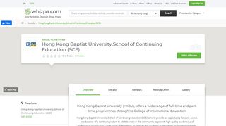 
                            12. Hong Kong Baptist University,School of Continuing Education (SCE ...