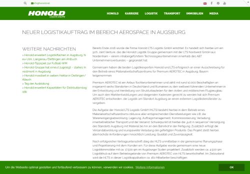 
                            12. Honold Logistik Gruppe » Neuer Logistikauftrag – News