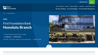 
                            6. Honolulu Branch | First Foundation Bank