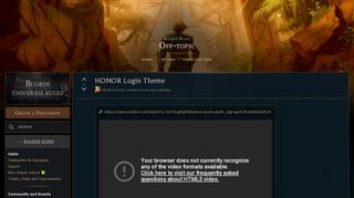 
                            10. HONOR Login Theme - EUW boards - League of Legends