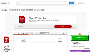
                            10. HONORAR Honorarabrechnung für Verlage - PDF - DocPlayer.org