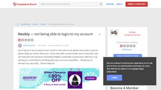 
                            5. Hoobly - Not being able to login to my account, Review 1015349 ...