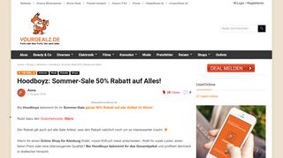 
                            6. Hoodboyz: Sommer-Sale 50% Rabatt auf Alles! – YourDealz.de