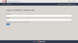 
                            11. Hoofers / Outdoor UW - Pinfire Club Manager - Login