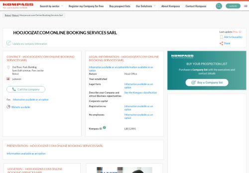 
                            9. Hoojoozat.com Online Booking Services Sarl - Beirut null (Beirut), 2nd ...