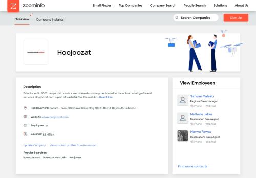 
                            11. Hoojoozat.com | ZoomInfo.com