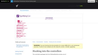 
                            6. Hooking into the controllers (Symfony Bundles Docs)