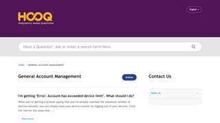 
                            3. HOOQ Digital Pte Ltd | General Account Management