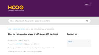 
                            10. HOOQ Digital Pte Ltd | How do I sign up for a free trial? (Appl...