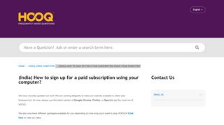 
                            4. HOOQ Digital Pte Ltd | (India) How to sign up for a paid subscr...