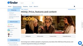 
                            10. HOOQ : Price, features and content compared | finder India - Finder.com