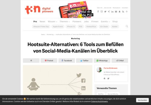 
                            12. Hootsuite-Alternativen: 6 Tools zum Befüllen von Social-Media ... - t3n